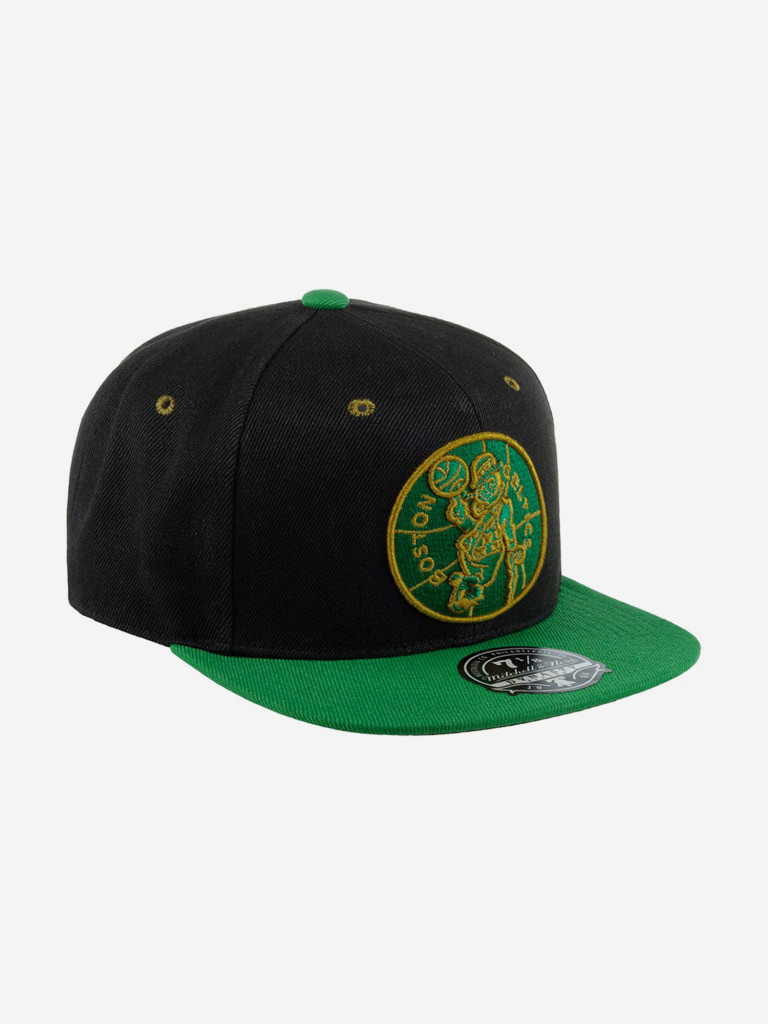 Бейсболка с прямым козырьком MITCHELL NESS 6HSFRI20095-BCEBKGN Boston Celtics NBA