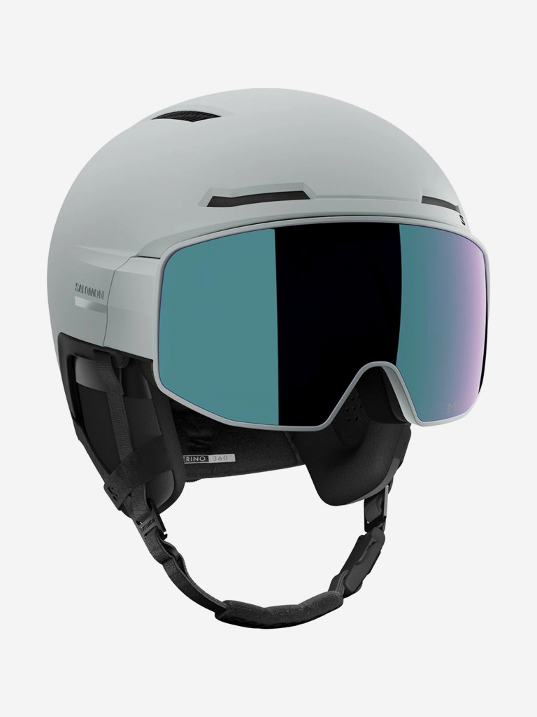 Горнолыжный шлем с визором Salomon Driver Prime Sigma Plus Серый Cat. 3+2 (с доп. визором)