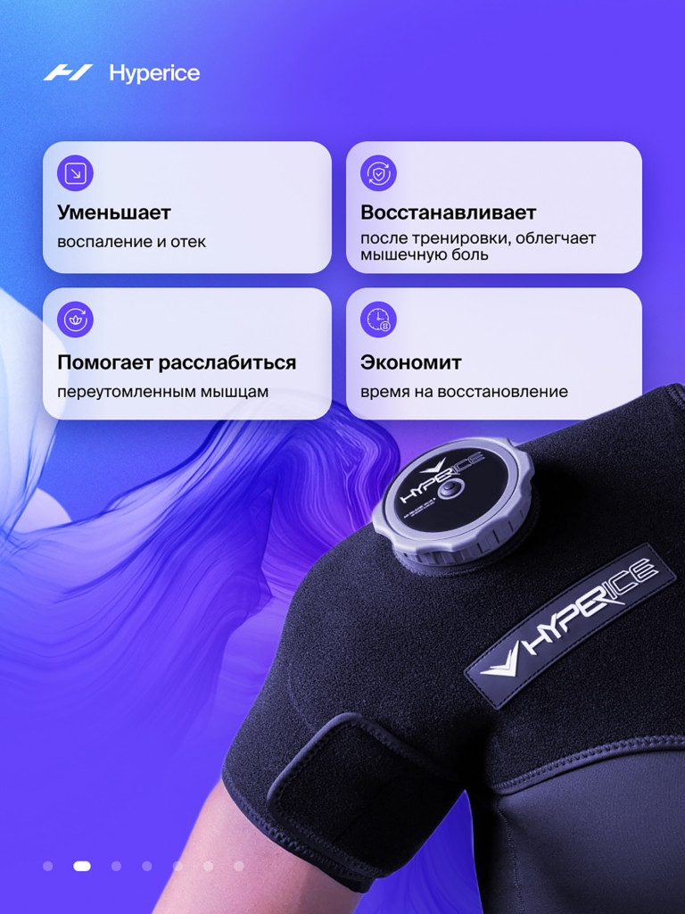 Бандаж на плечевой сустав со льдом, (Левый) криотерапия Hyperice ICT Shoulder