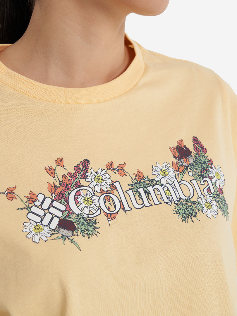 фото Футболка женская columbia north cascades relaxed tee, бежевый