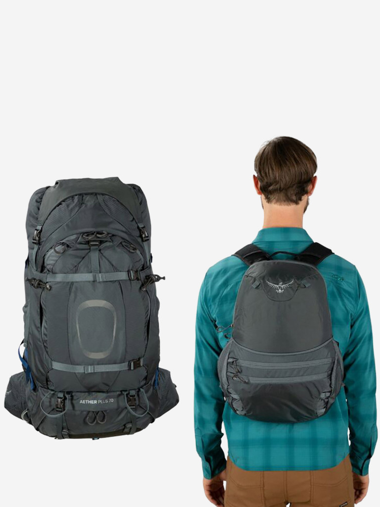 Рюкзак Osprey Aether Plus 70 Eclipse Grey