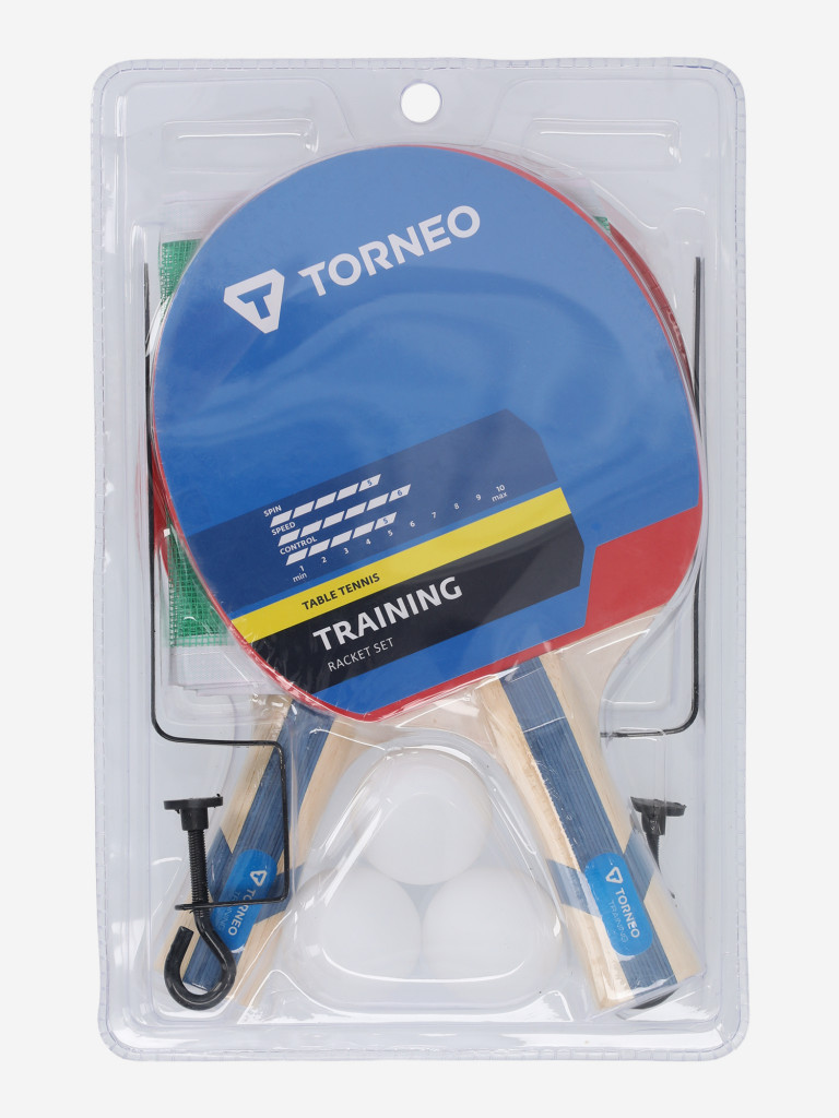 Набор для настольного тенниса Torneo Training: 2 ракетки, 3 мяча, сетка
