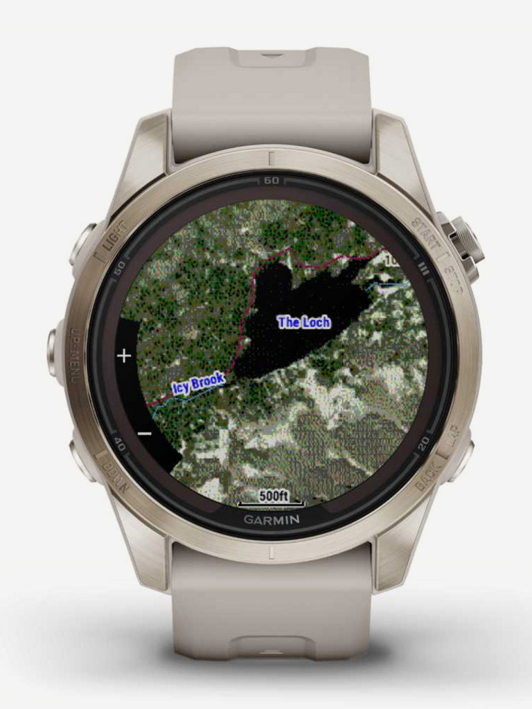 Спортивные часы Garmin FENIX 7S PRO Sapphire Solar золотистый корпус со светло-песочным ремешком