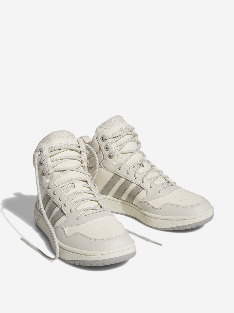 фото Кеды женские adidas hoops 3.0 mid, бежевый