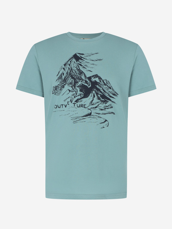 Футболка мужская Outventure арт. 134561 сине-зеленый цвет — купить за 1199 руб., отзывы в интернет-магазине Спортмастер