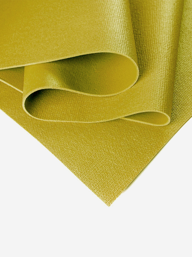 Коврик для йоги фитнеса AZEN Rishikesh Ришикеш желтый 200 х 60 х 0,45 см, прочный и нескользящий из Германии, Bodhi Бодхи