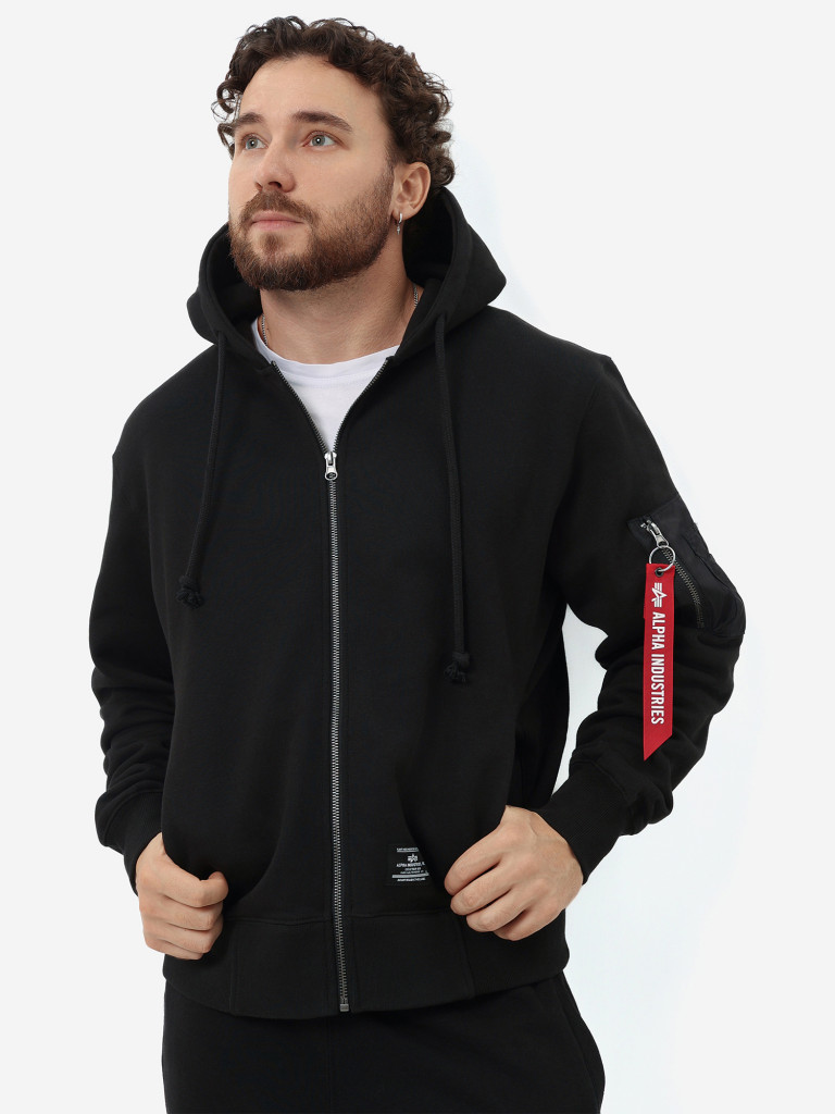 Толстовка с капюшоном на молнии Utility Pocket Full Zip Up Alpha Industries