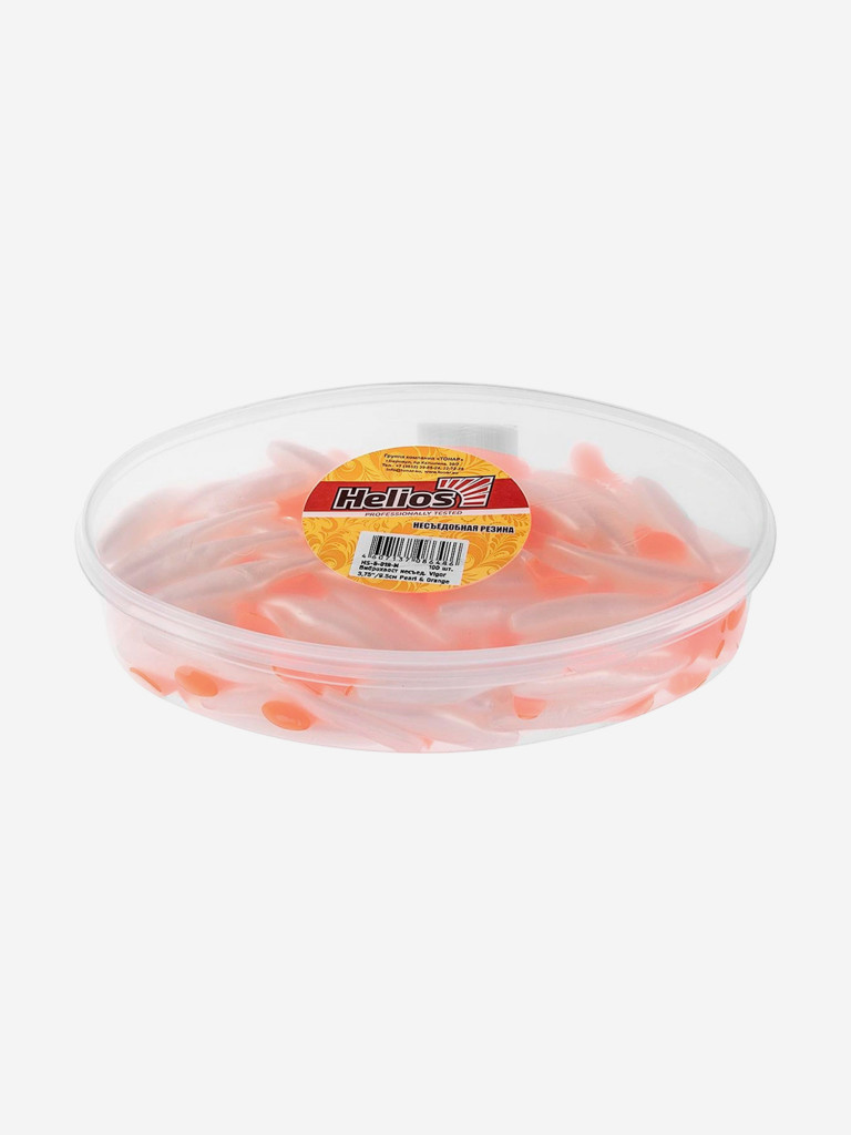 Мягкая приманка Helios Vigor, 3,75'' / 9,5 см, Pearl & Orange, 100 шт (HS-6-019-N)