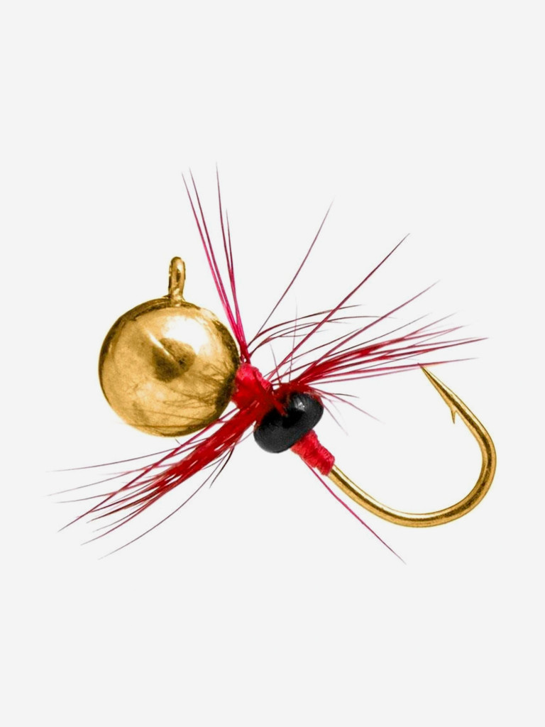 Мормышка Helios вольфрамовая Шар с ушком муха 5мм 1,2г Go (MW-2850F-Go), 10 штук в упаковке