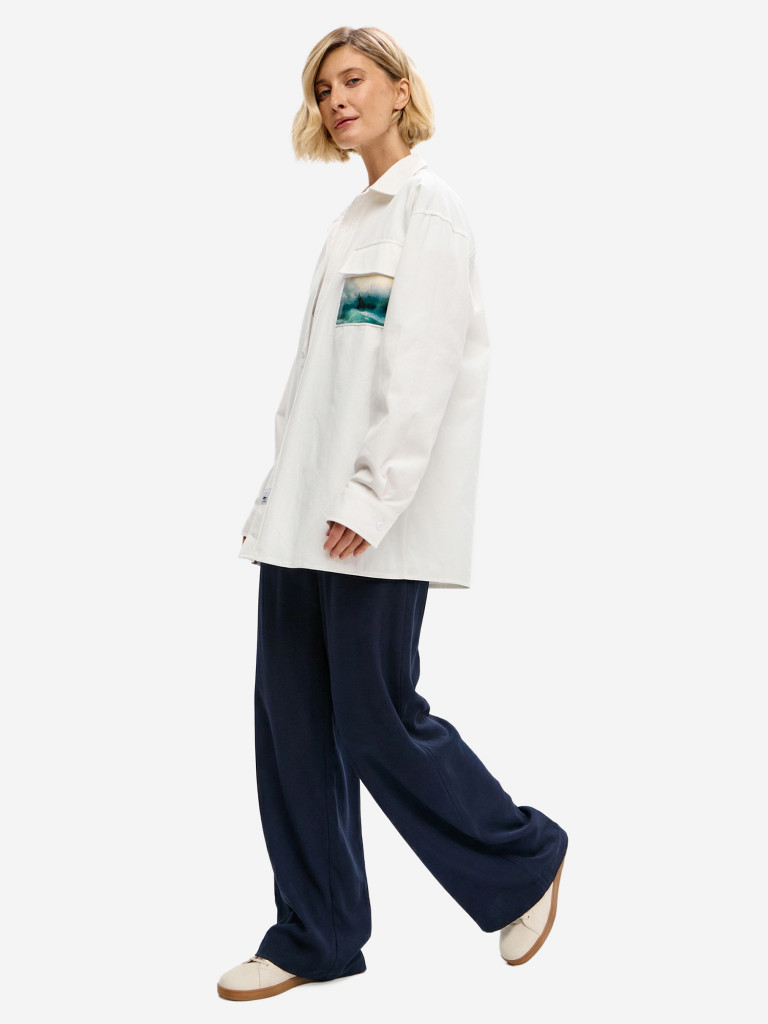 Рубашка хлопковая белая Kefirmaykifer