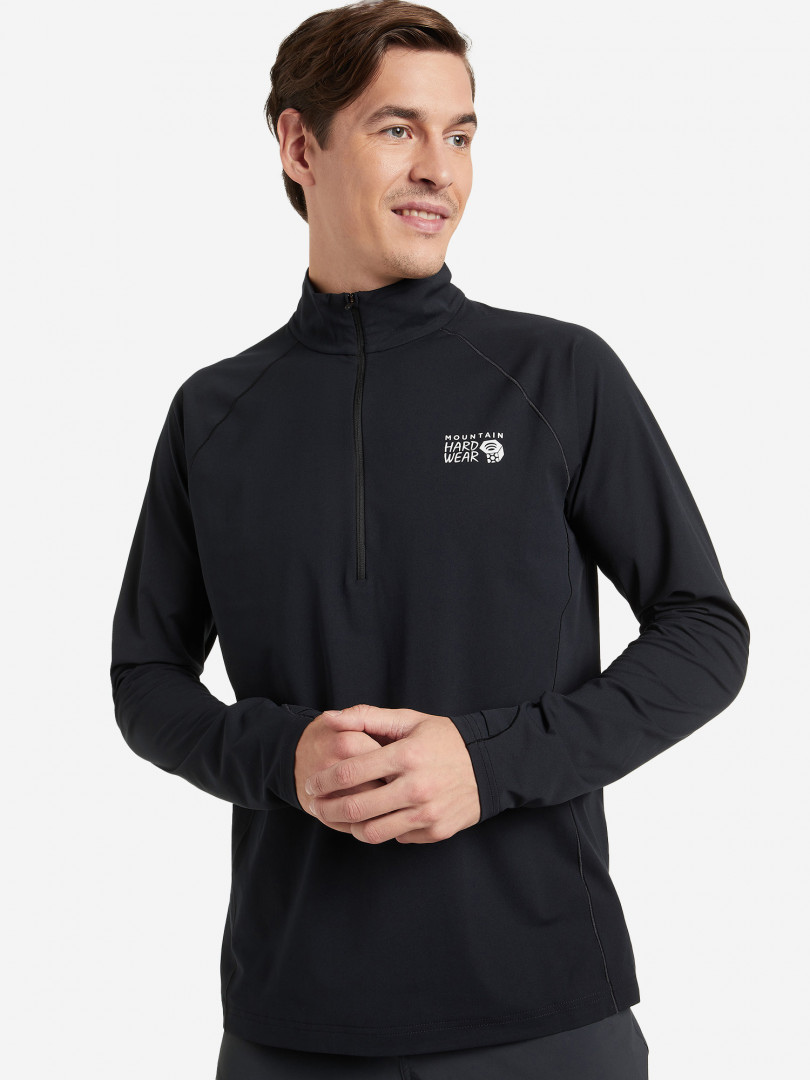 фото Джемпер мужской mountain hardwear mountain stretch half zip, черный