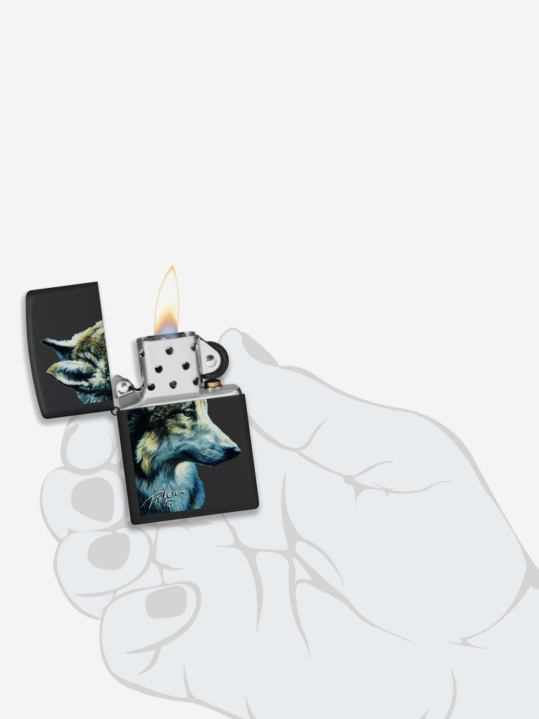 Зажигалка бензиновая ZIPPO 48598 Wolf Linda Picken