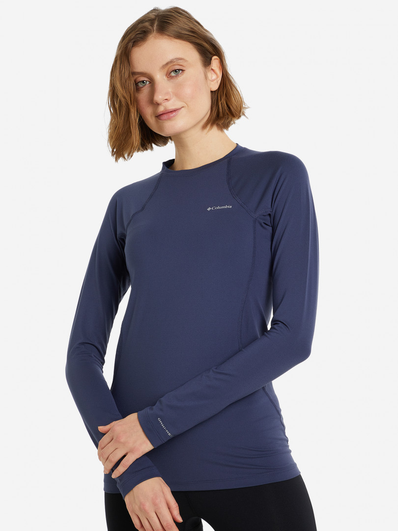 фото Термобелье верх женское columbia midweight stretch long sleeve top, синий