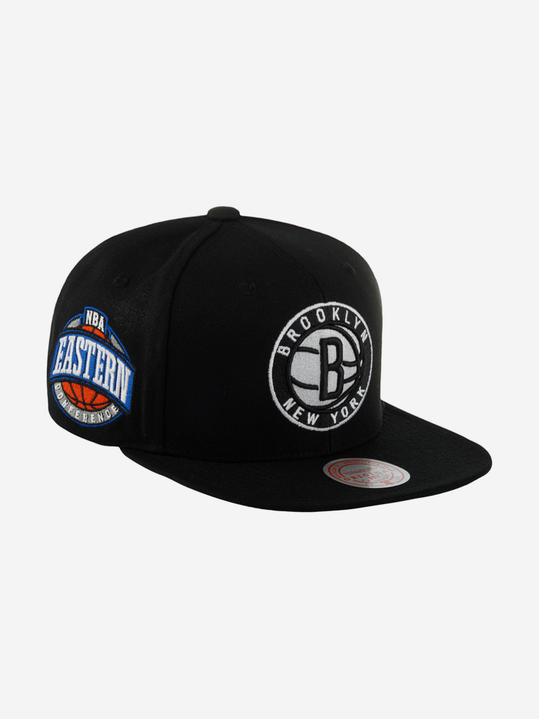Бейсболка с прямым козырьком MITCHELL NESS HHSS5341-BNEYYPPPBLCK Brooklyn Nets NBA (черный)