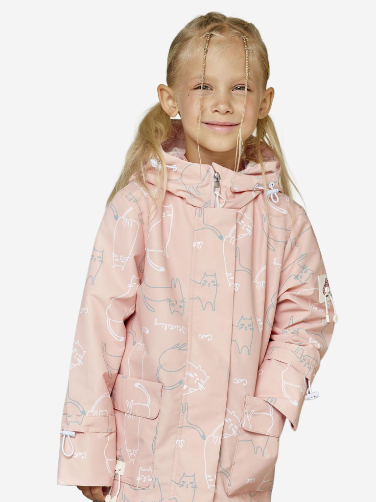 Парка для девочки batik Тора принт розовый