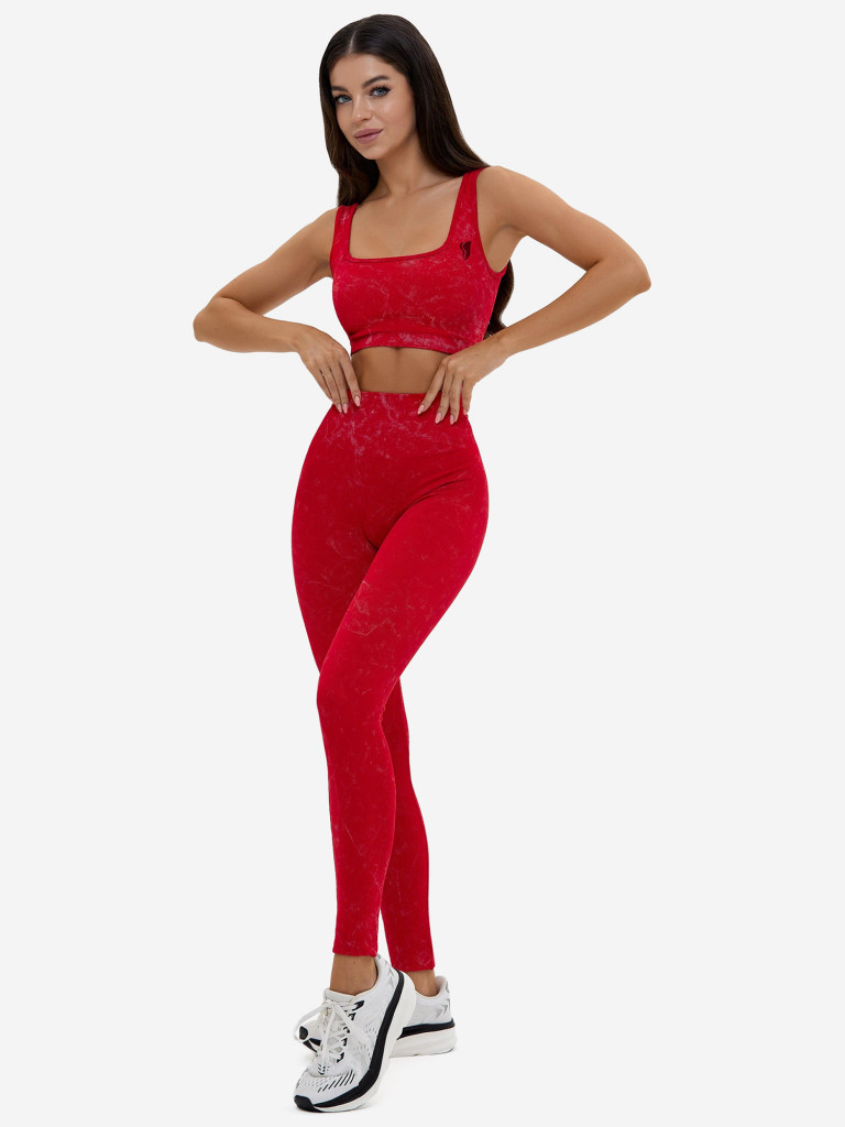 Лосины женские Bona Fide: Marble Leggings "Red"