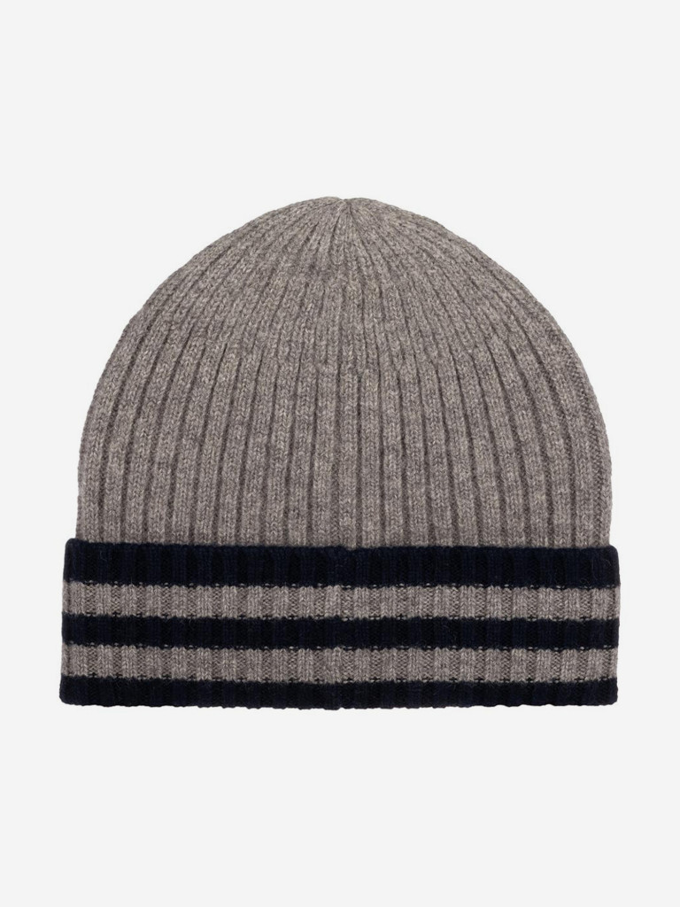 Шапка с отворотом STETSON 8599212 BEANIE CASHMERE (серый)