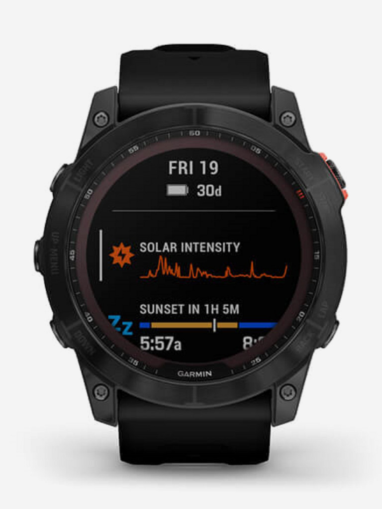Часы Garmin Fenix 7X Solar c подзарядкой от солнца, серый с черным ремешком 010-02541-01