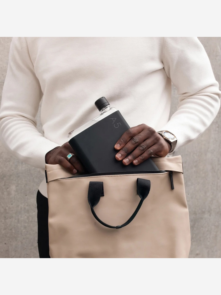 Бутылка с силиконовым чехлом Memobottle A5, черный