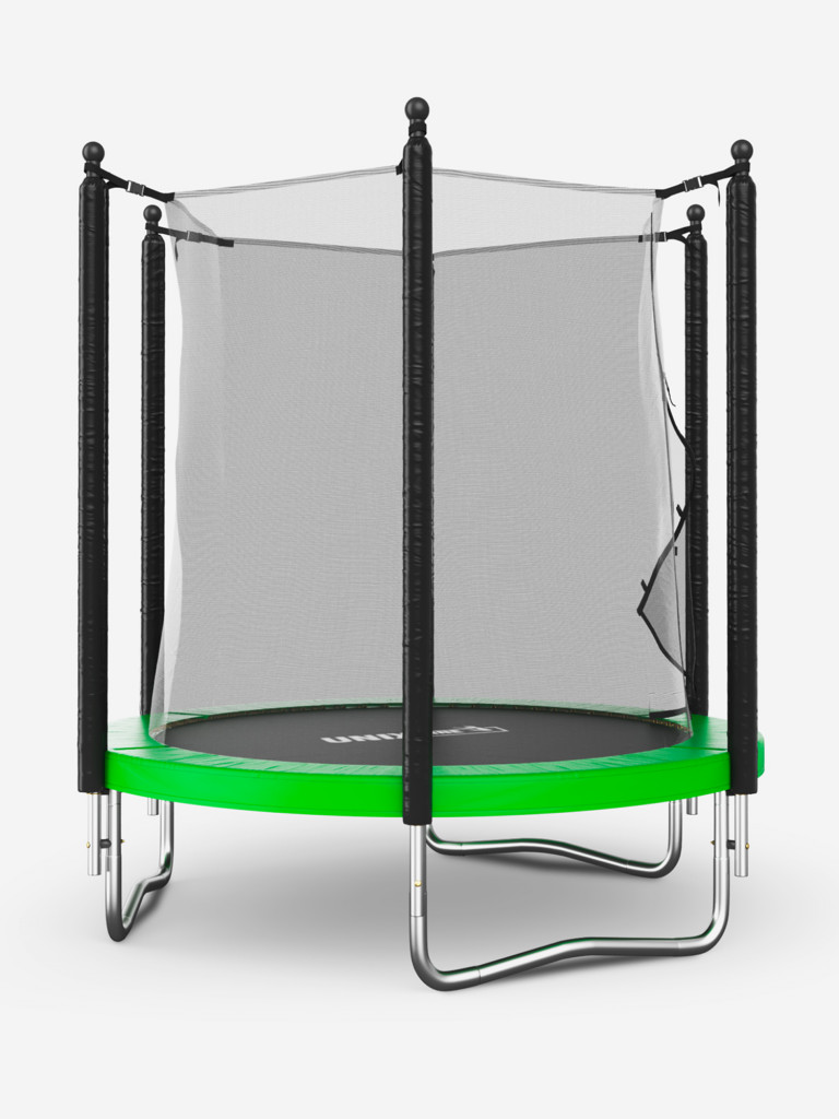 Батут каркасный UNIX Line Simple 6 ft Green с внутренней защитной сеткой, общий диаметр 183 см, до 100 кг