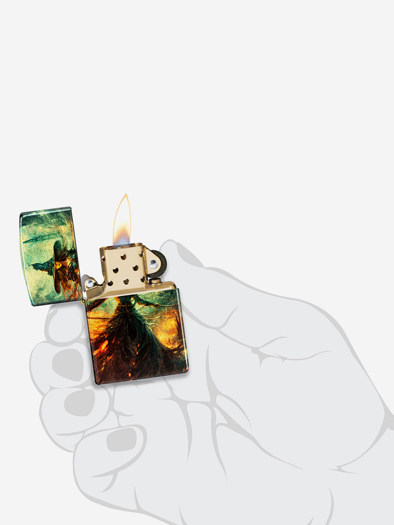Зажигалка бензиновая ветроустойчивая Zippo Fire Mage 540 Tumbled Brass