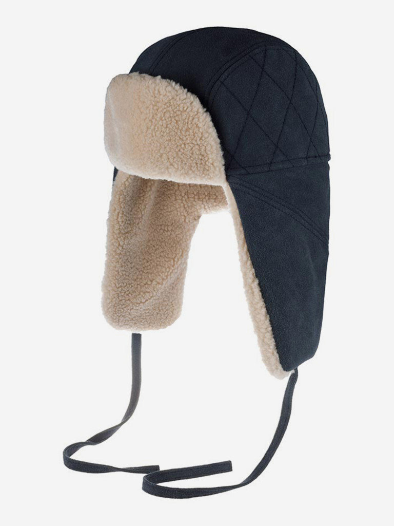 Шапка-ушанка STETSON 9297302 BOMBER CAP CALF SPLIT (синий)