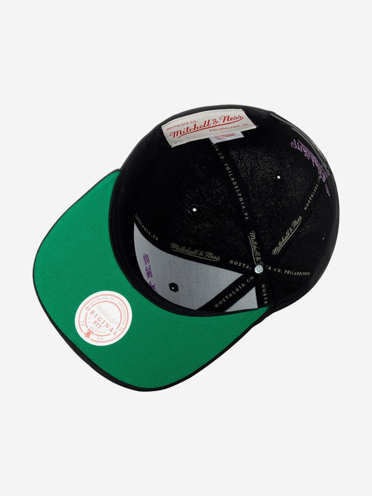 Бейсболка с прямым козырьком MITCHELL NESS HHSS2997-LALYYPPPBLCK Los Angeles Lakers NBA (черный)