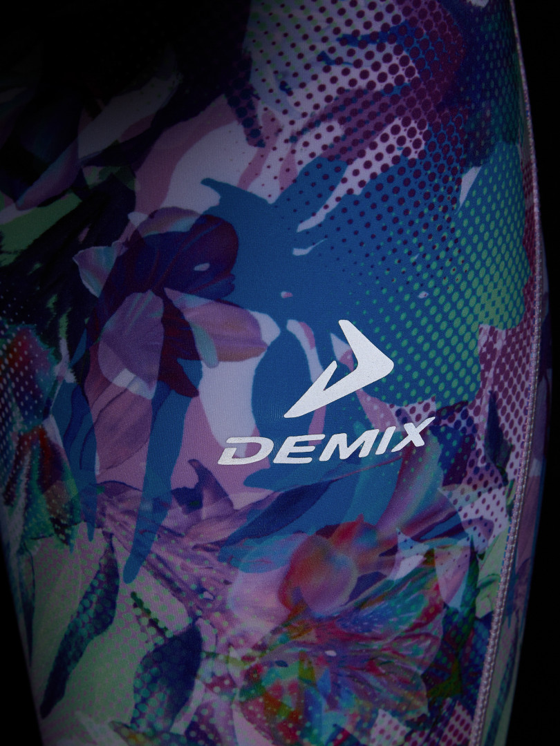 фото Легинсы женские demix racewind urban gfx, мультицвет