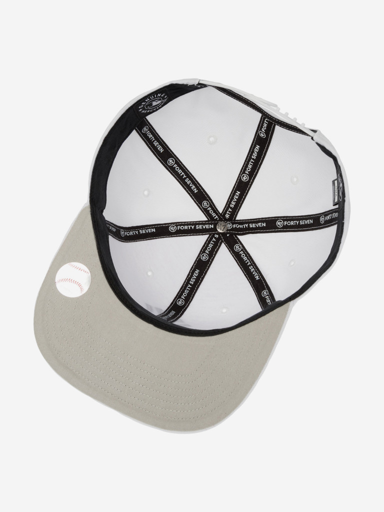 Бейсболка с прямым козырьком 47 BRAND B-NSHOT17WBP-WHT New York Yankees MLB (белый)