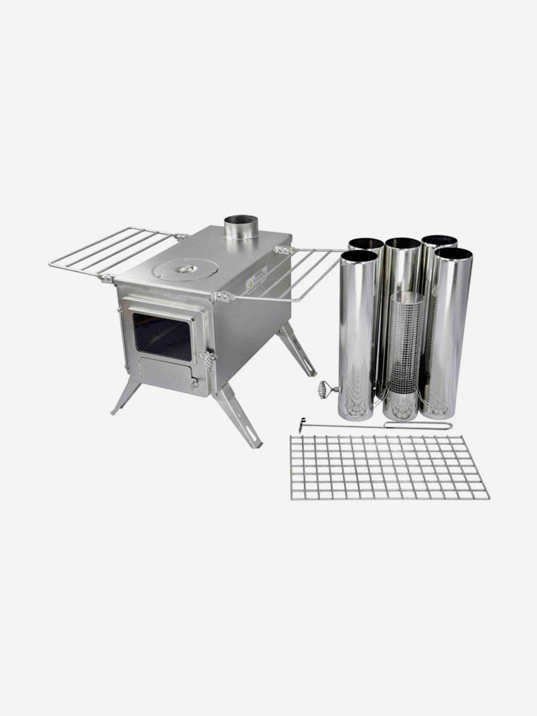Печь походная Winnerwell Nomad Large (D дымохода 89 мм), нерж. ст. AISI 304