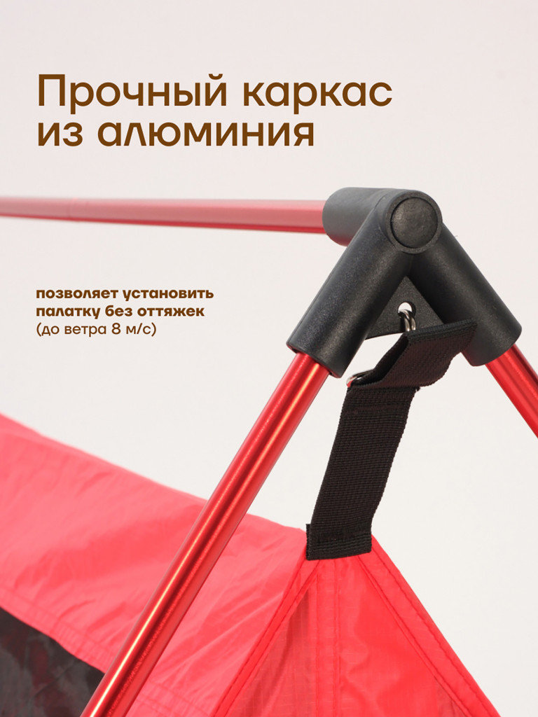 Палатка KLMN двухместная Орбита-2 быстросборная, желтая