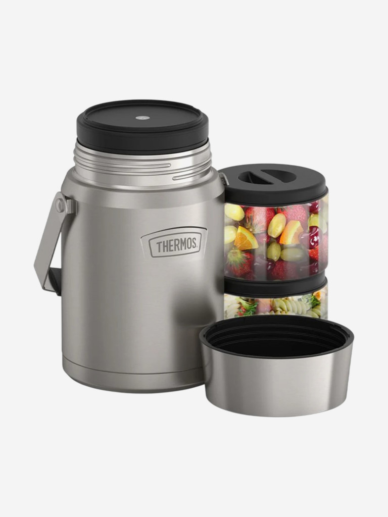 Термос с двумя пластиковыми контейнерами 1,39 л THERMOS ICON-3032 стальной цвет