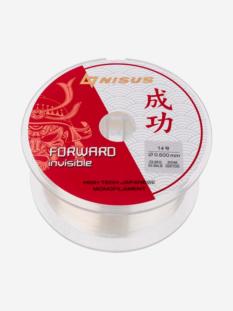 Леска для рыбалки Nisus FORWARD Invisible Nylon 0,60мм, 300м, 23,9кг, прозрачный