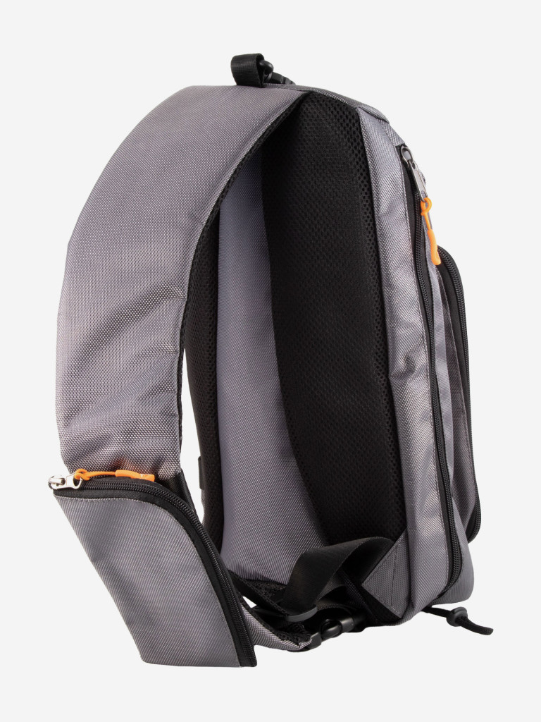 Сумка-рюкзак рыболовная Следопыт Sling Shoulder Bag, 44х24х17 см, цвет серый.
