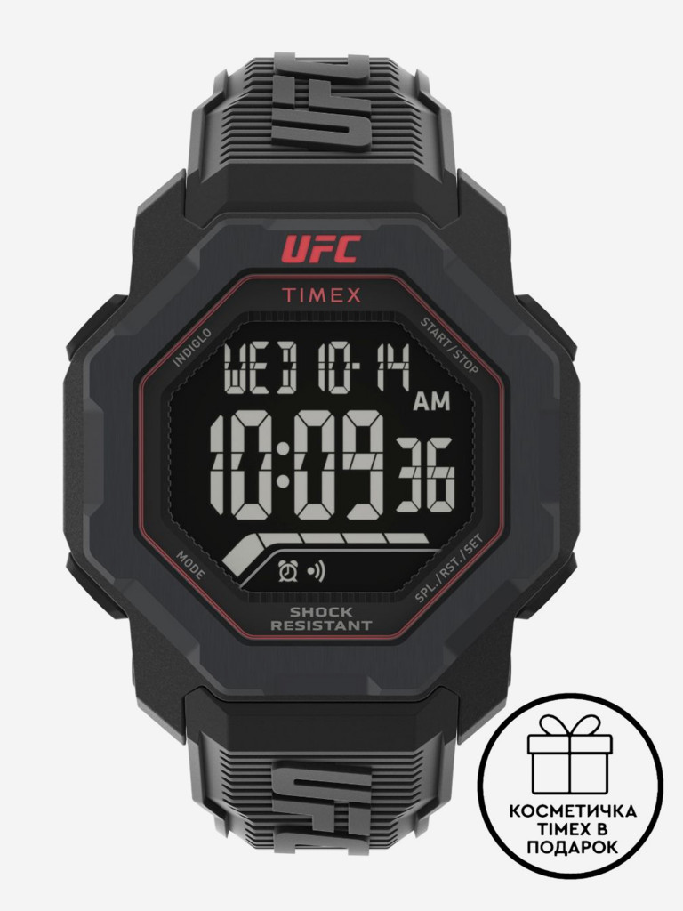 Спортивные часы TIMEX TW2V88100, Электронные, 48 мм, с подсветкой Indiglo