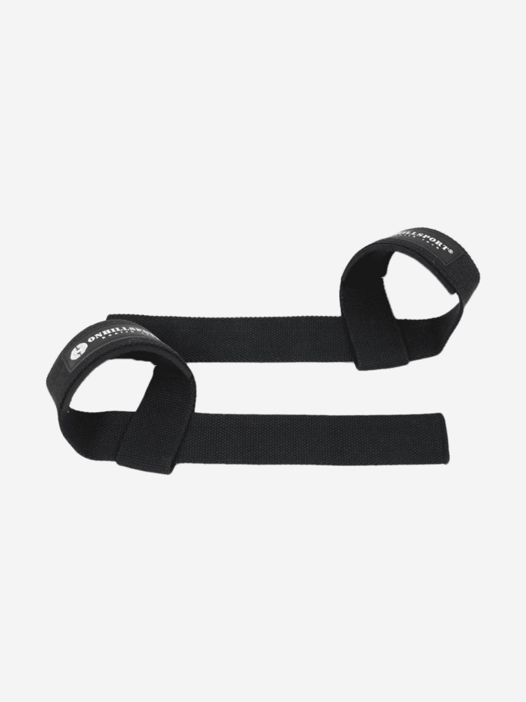 Лямки штангиста Sportlim антискользящая стропа с подкладкой (черные)