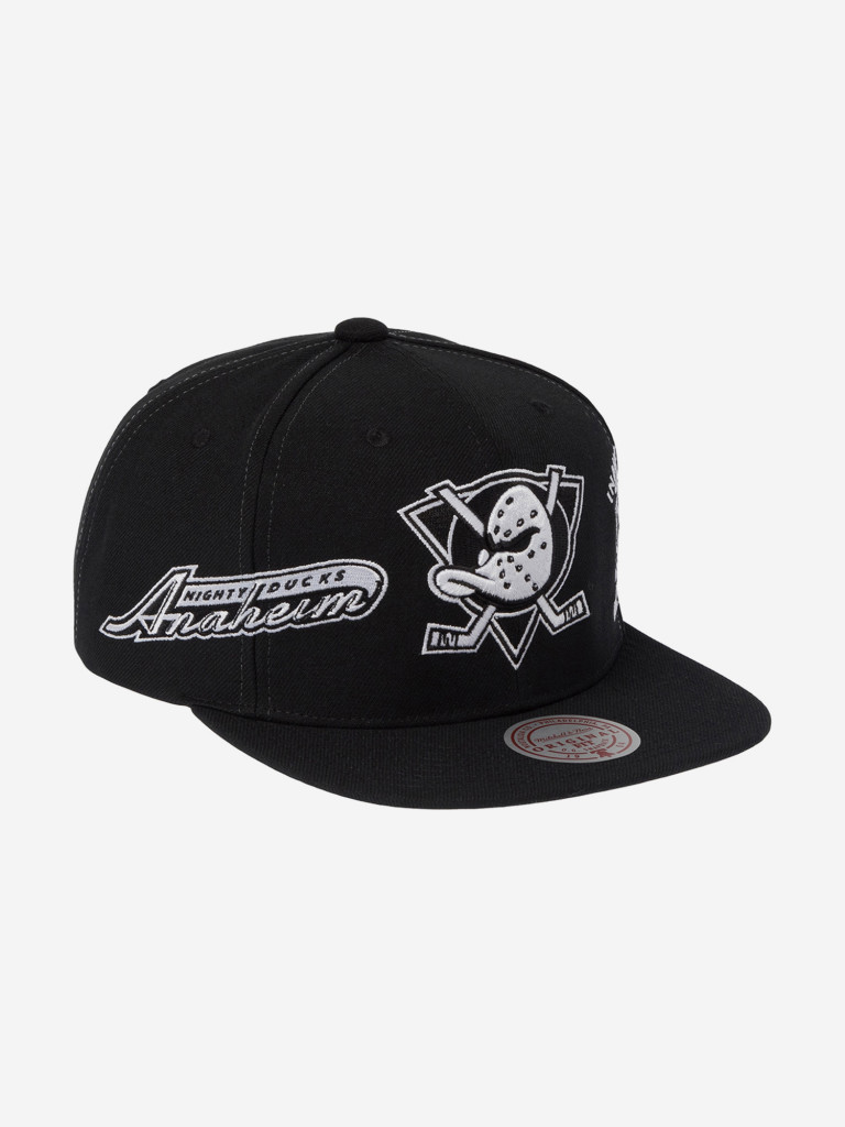 Бейсболка с прямым козырьком MITCHELL NESS HS12816-ADUBLCK Anaheim Ducks NHL