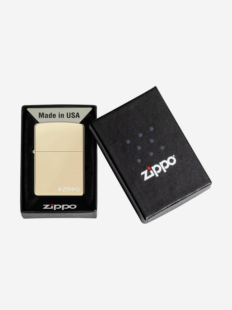 Зажигалка бензиновая ветроустойчивая Zippo Logo Champagne