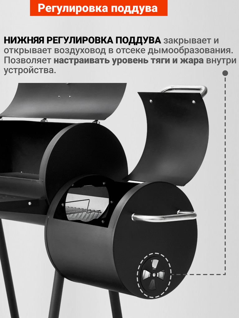 Угольный гриль барбекю Go Garden CHEF-Smoker 60