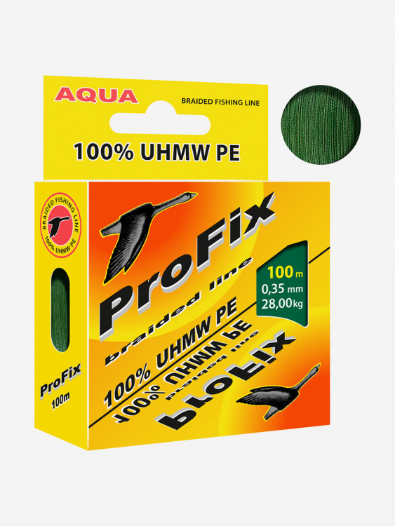 Плетеный шнур для рыбалки AQUA ProFix Dark-Green 0,35mm 100m