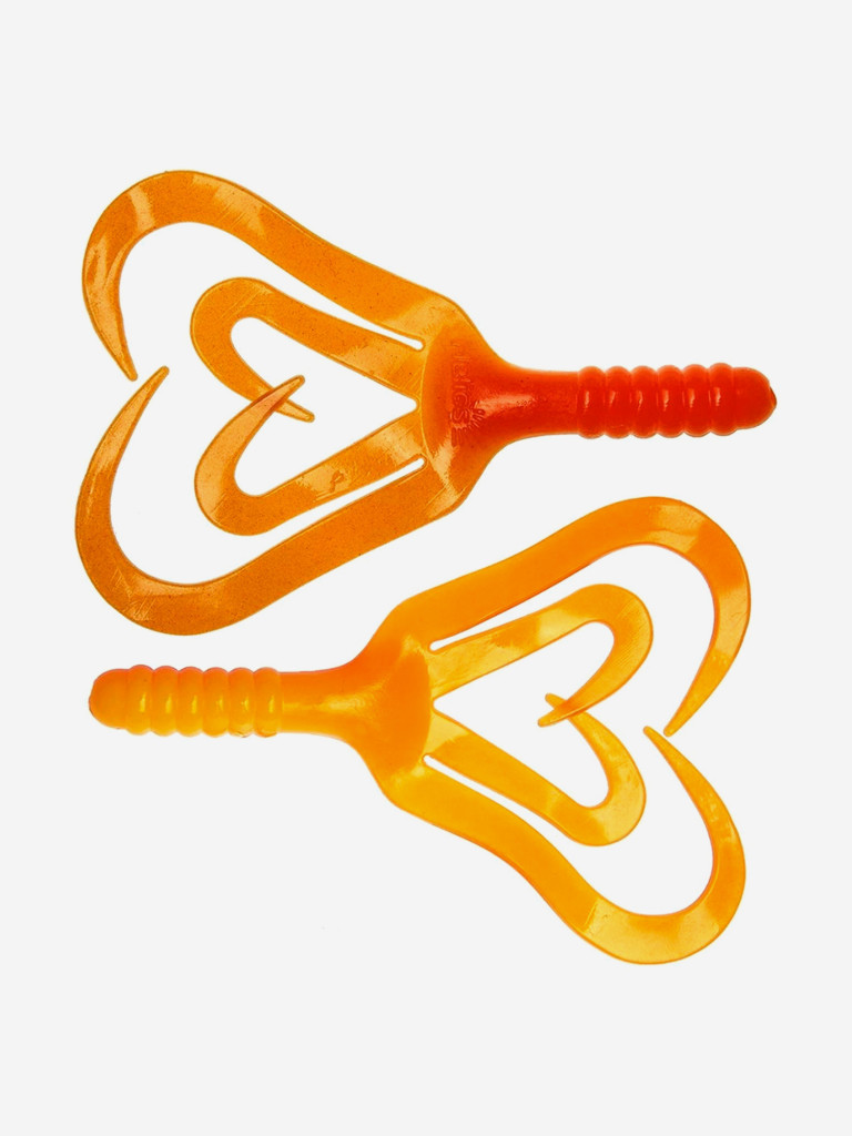 Мягкая приманка Helios Credo Four Tail, 3,35" / 8,5 см, Orange & Yellow, 10 штук (HS-20-015)