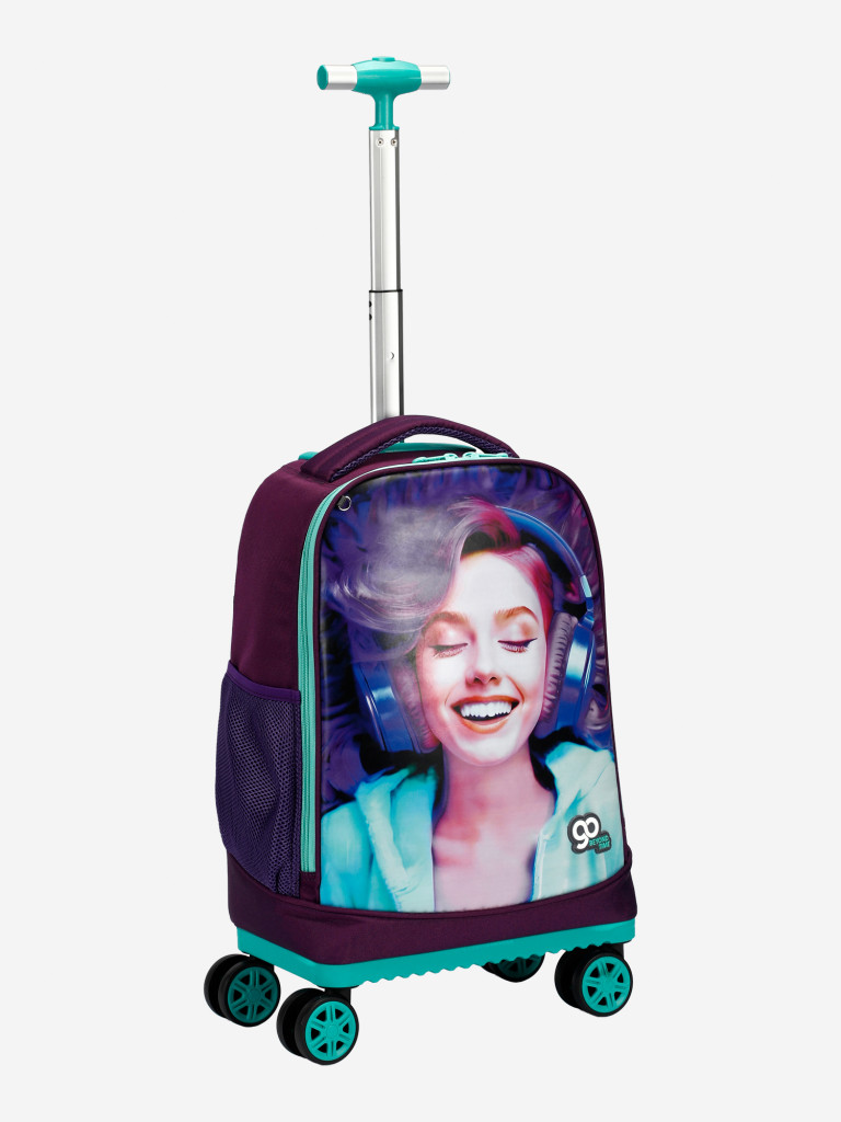 Чемодан детский BEYOND TIME D09 Девушка в наушниках фиолетовый