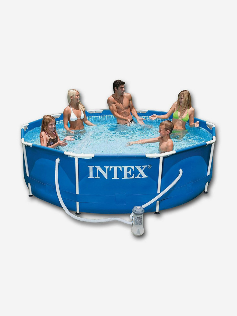 Бассейн каркасный Intex 305х76 см, Metal Frame, 28202NP, насос, 4485 литров, слив