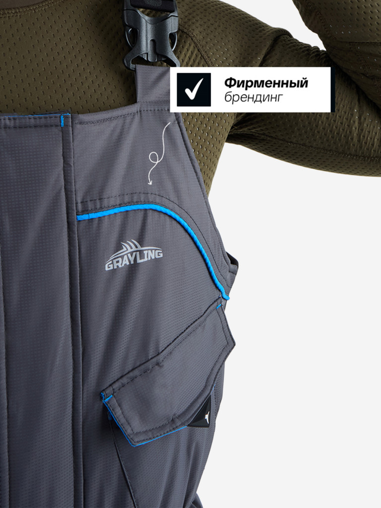 Костюм зимний мужской для рыбалки Камчатка Магма -45, графит/синий