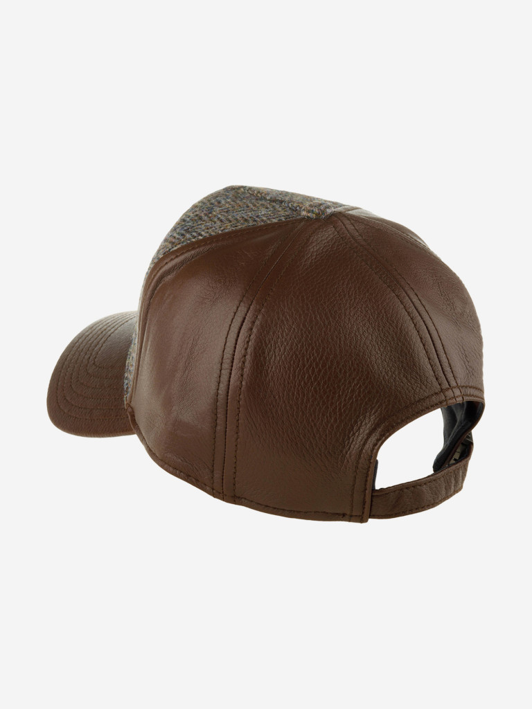 Бейсболка STETSON 7767501 TRUCKER CAP LAMB NAPPA HARRIS TWEED (коричневый)