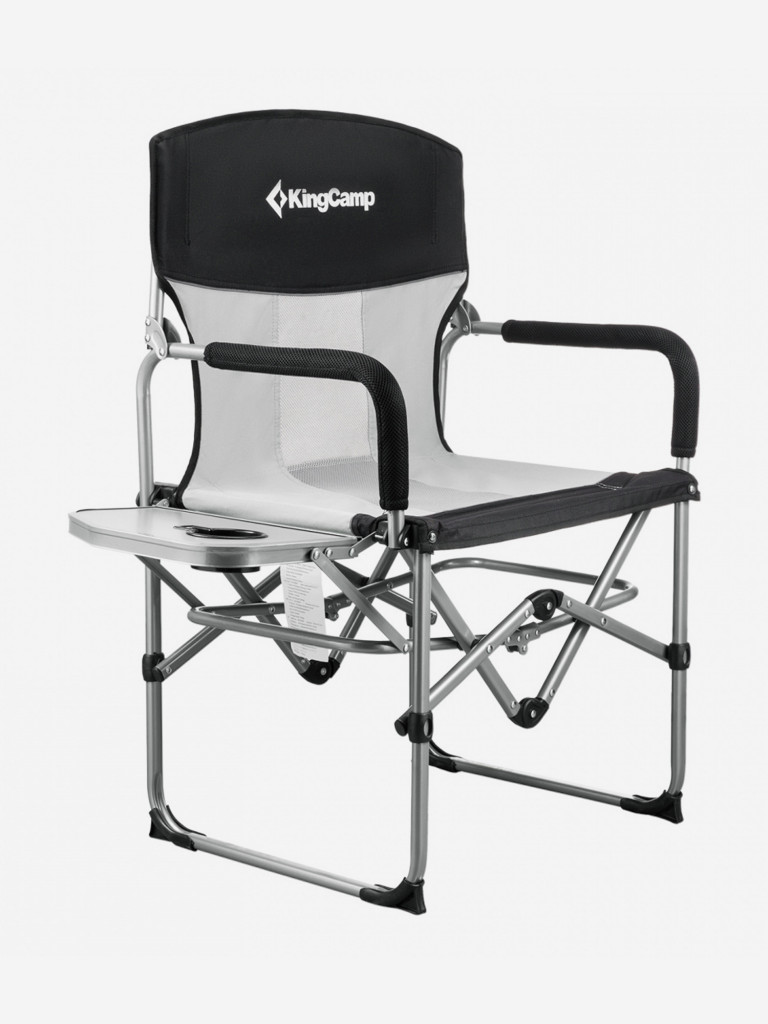 Кресло складное 3824 Portable Director Chair cталь, черный/серый, 83x50x92