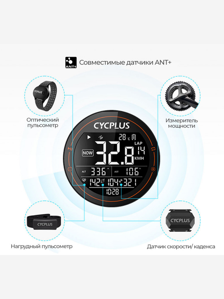 Беспроводной GPS велокомпьютер Cycplus M2