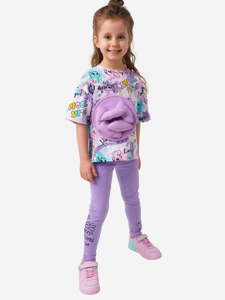 Легинсы для девочек, 2 пары в комплекте PlayToday