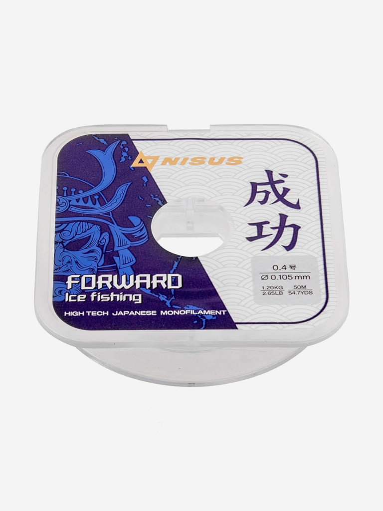 Леска для рыбалки Nisus FORWARD ICE FISHING Nylon 0,105мм, 50м, 1,2кг, прозрачный