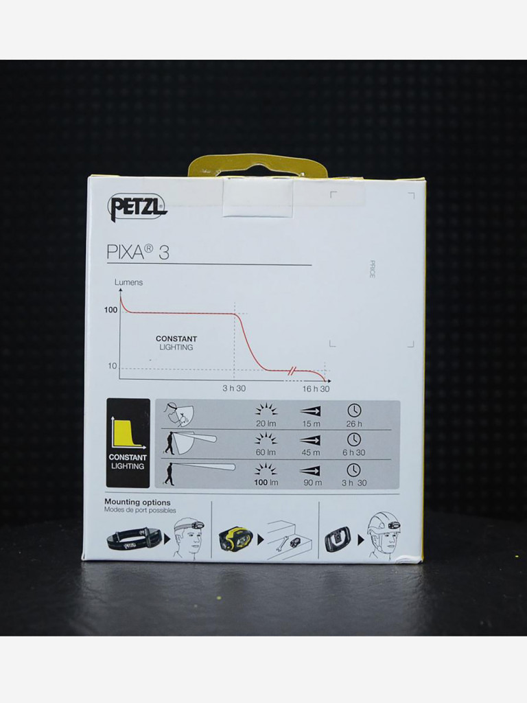 Налобный фонарь Petzl PIXA 3, черный, желтый